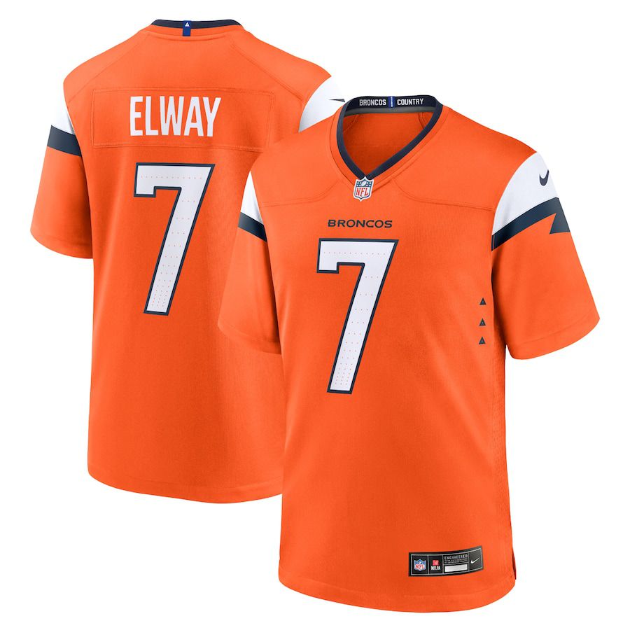 Men Denver Broncos #7 John Elway Nike Orange Retired Player Game NFL Jersey